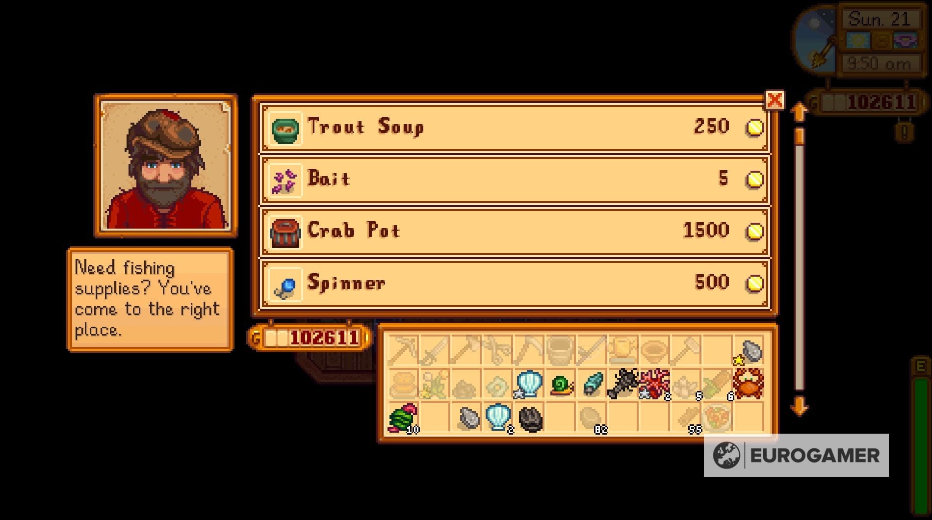 Stardew Valley Crab Pots and crab pot products explained